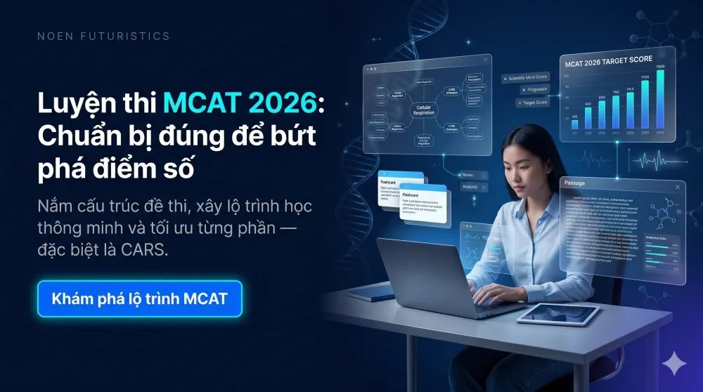 Luyện thi MCAT 2026: Cần chuẩn bị gì để đạt điểm cao?