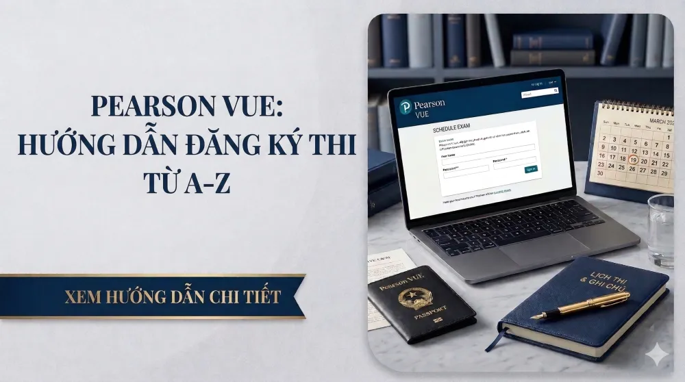 Pearson VUE: Hướng dẫn đăng ký thi - Tạo tài khoản và đặt lịch thi A–Z